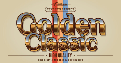 Poster - Editable text style effect - Golden Classic text style theme.
