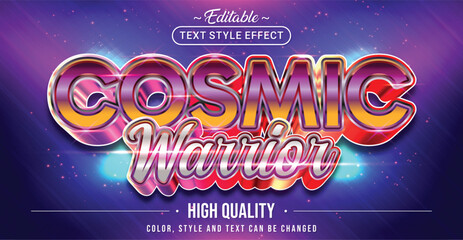 Aufkleber - Editable text style effect - Cosmic Warrior text style theme.