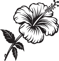 Naklejka na meble Exotic Hibiscus Symbolism Artistic Logo Design Hibiscus Floral Design Creative Icon Evolution