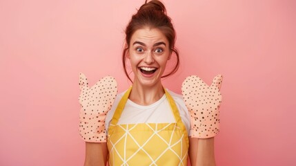 Wall Mural - The woman in yellow apron