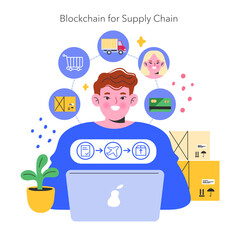 Poster - Retail Tech. Flat Vector Illustration