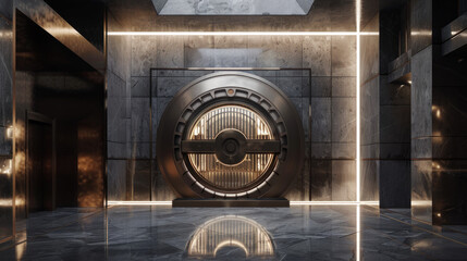 Reliable metal bank vault door