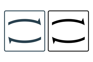 Poster - Rotate icon. icon related to edit tool. suitable for web site, app, user interfaces, printable etc. solid icon style. simple vector design editable