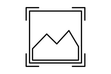 Poster - Resize icon. icon related to edit tool. suitable for web site, app, user interfaces, printable etc. line icon style. simple vector design editable