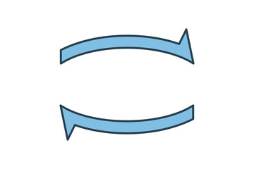 Poster - Rotate icon. icon related to edit tool. suitable for web site, app, user interfaces, printable etc. flat line icon style. simple vector design editable
