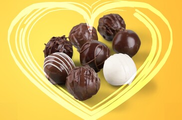 Canvas Print - Valentine's Day tasty chocolate candies