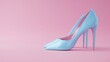 © Антон Сальников - High heels on a pastel pink background. 3D rendering.
