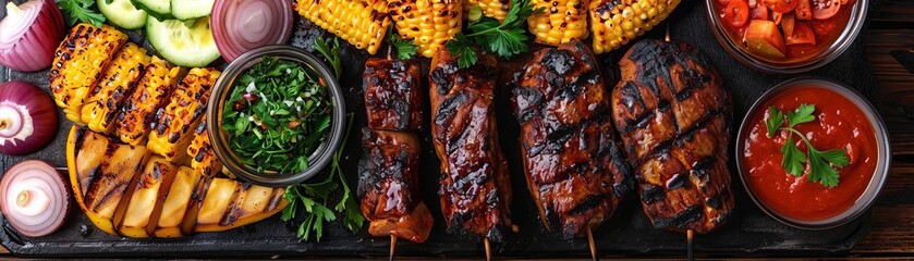 Barbecues offering vegan and vegetarian options alongside traditional BBQ dishes, with live cooking demos