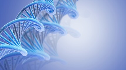 Poster - DNA Strands helih structure on blue background ,