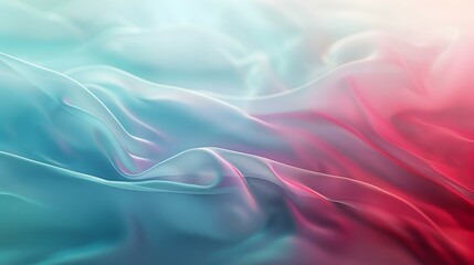 Canvas Print - Gradient aquamarine to ruby banner