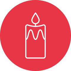 Sticker - Candle line circle icon