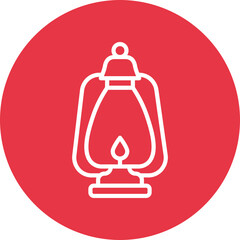 Sticker - Oil lamp line circle icon