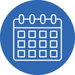 Sticker - Calendar line circle icon