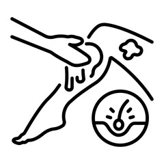 Sticker - Check this line icon of waxing 