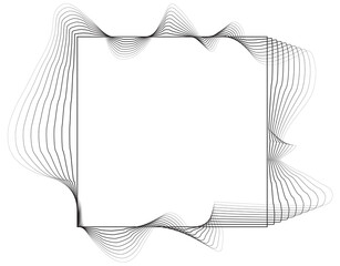 Square frame fluid shape line gradient. Design element