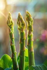 Wall Mural - Green asparagus sprout, healthy vegetable diet