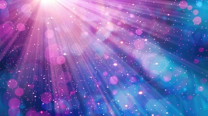 Wall Mural - abstract shine glow background with radiant light beams and bokeh effects, creating a vibrant and dy