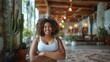 © AS Photo Family - Confident and Happy Plus Size Woman in Stylish Interiors with Plants