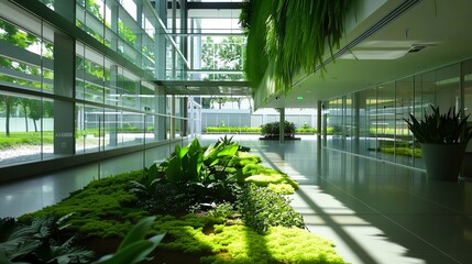 Corporate office with a focus on sustainability and green design