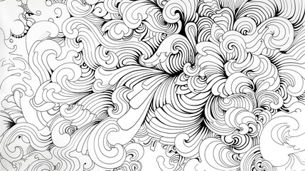 Adult colouring book page