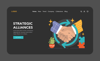 Poster - Vertical integration web or landing. Company's supply chain optimization
