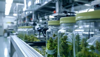 Poster - Modern lab extracting cannabinoids from cannabis