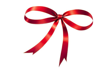 Wall Mural - red ribbon bows on a transparent background