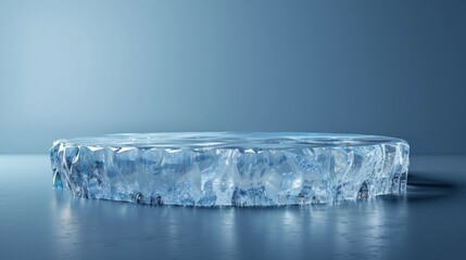 Wall Mural - an empty ice podium or pedestal for display mockup or products presentation 