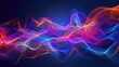 © Matcha_09 - Dynamic graphic waves of light in bright colors, creating flowing patterns on a dark background