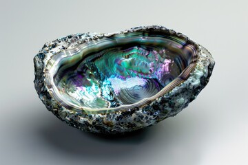 Poster - Close-up of a shell on a table, great for decorative or educational purposes