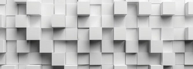 Poster - Graphic Design - Abstract Cube Panoramic Background.