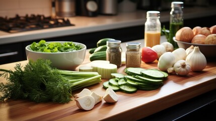 Wall Mural - ingredients for cooking