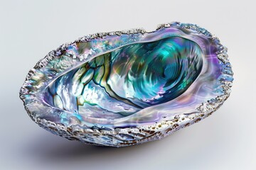 Poster - A detailed image of a shell sitting on a flat surface, perfect for use in still life photography or as a decorative element