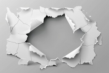 Poster - A piece of paper with a deliberate hole and another hole, likely for removal or repair