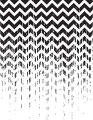 Poster - Vector black and white transition gradiend background,pattern made of a zigzag arrows shape, grunge graphic backdrop, texture vector background template. Vector Formats illustration 