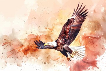 Sticker - A majestic eagle soaring through the sky