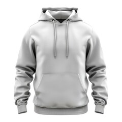 Wall Mural - Silver sweatshirt template. sweatshirt long sleeve with clipping path, hoody for design mockup for print, white background