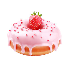 Wall Mural - strawberry with donut