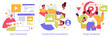 © inspiring.team - Customer Engagement. Flat Vector Illustration