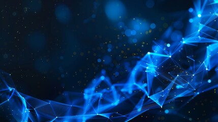 Poster - the musical stream is interwoven with colored dots and lines on an abstract background.