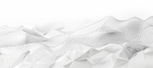 Poster - an abstract background containing dots interspersed with geometric shapes. 3d rendering of big data.