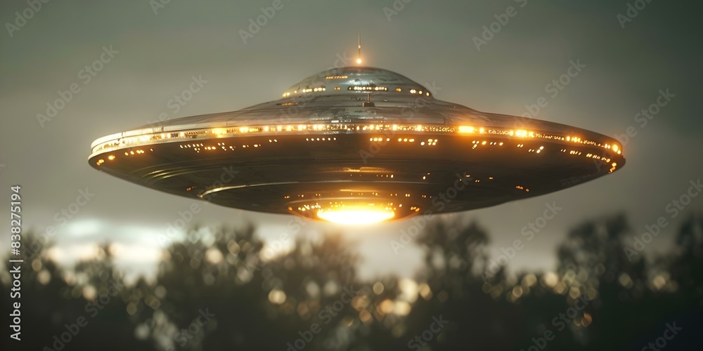 Retro UFO sighting of alien invasion in the sky evidence included ...