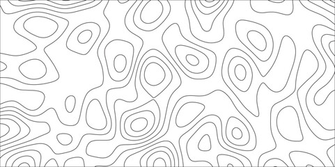 Leinwandbilder - Topographic elevation assignments map background geographic line. Geographical map shades with wavy pattern. Contour line light topographic curvy wave mountain reef. 