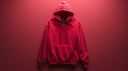 Wall Mural - Red Hoodie on a red background