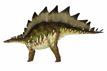 Poster - Stegosaurus Dinosaur Side View - Stegosaurus was an armored herbivorous dinosaur that lived in North America during the Jurassic Period.