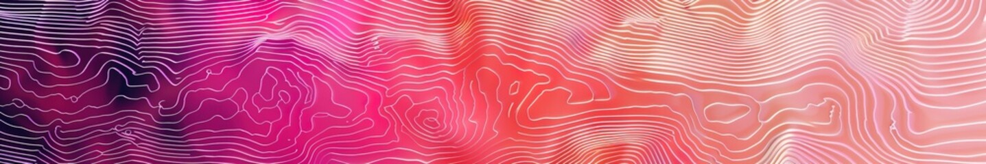 Poster - abstract digital lines in gradient pink hues.