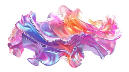 Poster - Abstract colorful fluid art with vibrant gradients, creating a dynamic and mesmerizing visual effect, perfect for modern designs.