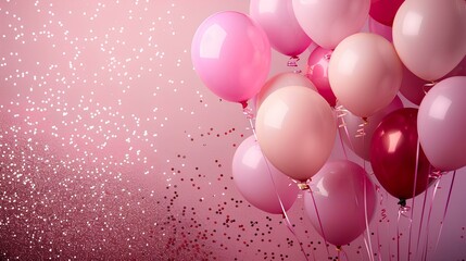 Wall Mural - pink balloons