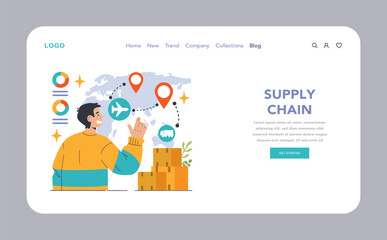 Poster - Vertical integration web or landing. Company's supply chain optimization