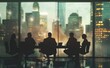 © Maxim Borbut - A dynamic fine abstract arts business teamwork group of CEO business people brainstorming in an office meeting room
